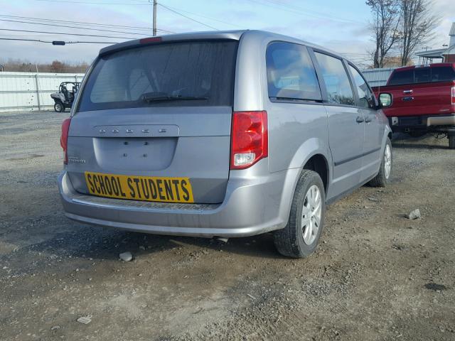 2C4RDGBG4ER467904 - 2014 DODGE GRAND CARA SILVER photo 4