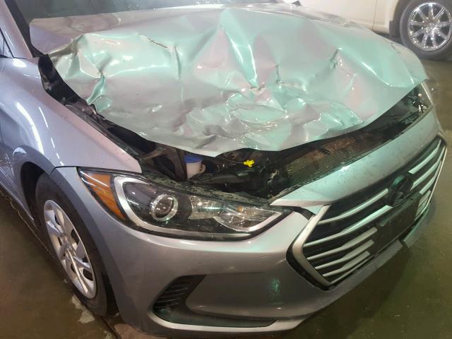 5NPD74LF8HH127288 - 2017 HYUNDAI ELANTRA SE GRAY photo 9