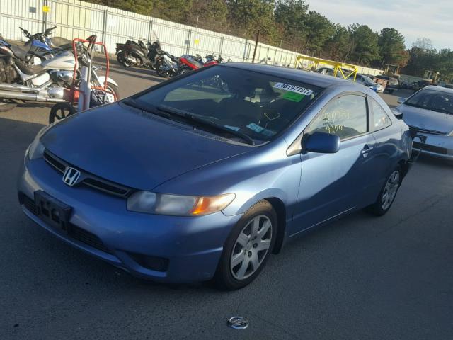 2HGFG12688H551959 - 2008 HONDA CIVIC LX BLUE photo 2