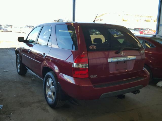 2HNYD18203H544317 - 2003 ACURA MDX RED photo 3