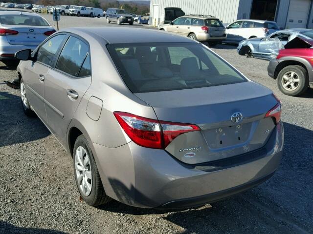 2T1BURHE9GC651435 - 2016 TOYOTA COROLLA L TAN photo 3