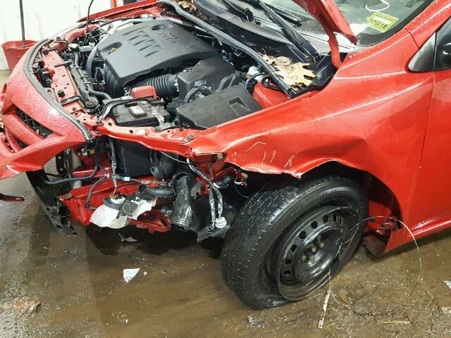 2T1BU4EE4DC104561 - 2013 TOYOTA COROLLA BA RED photo 9