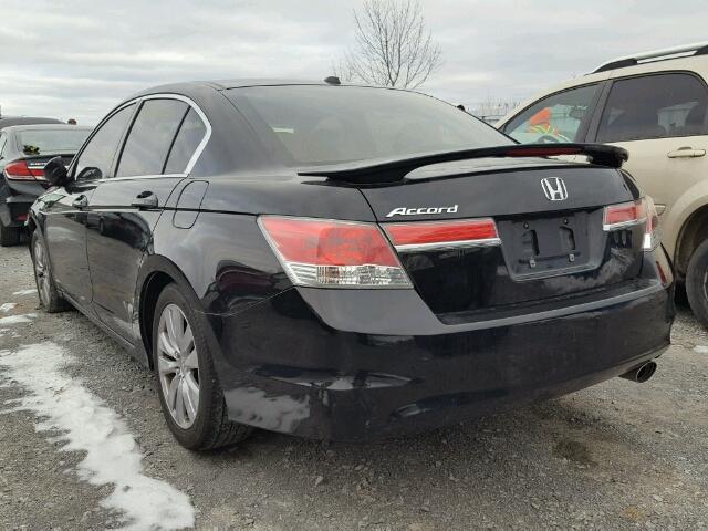 1HGCP2F78CA800876 - 2012 HONDA ACCORD EX BLACK photo 3