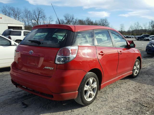 2T1KR32E27C662803 - 2007 TOYOTA COROLLA MA RED photo 4