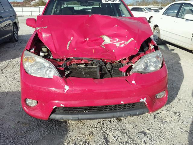 2T1KR32E27C662803 - 2007 TOYOTA COROLLA MA RED photo 9