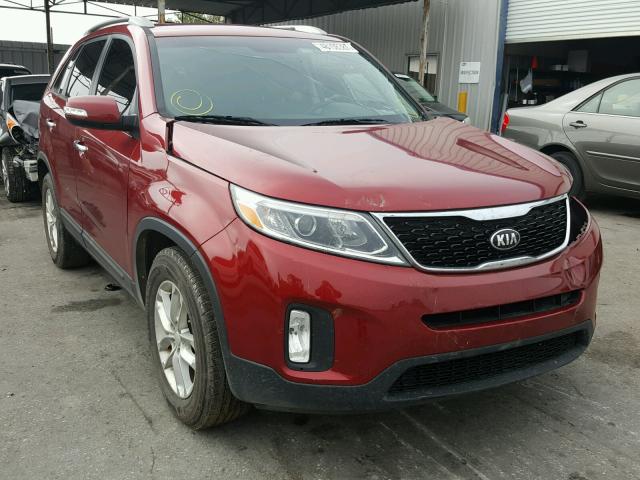 5XYKT4A61FG595017 - 2015 KIA SORENTO LX RED photo 1