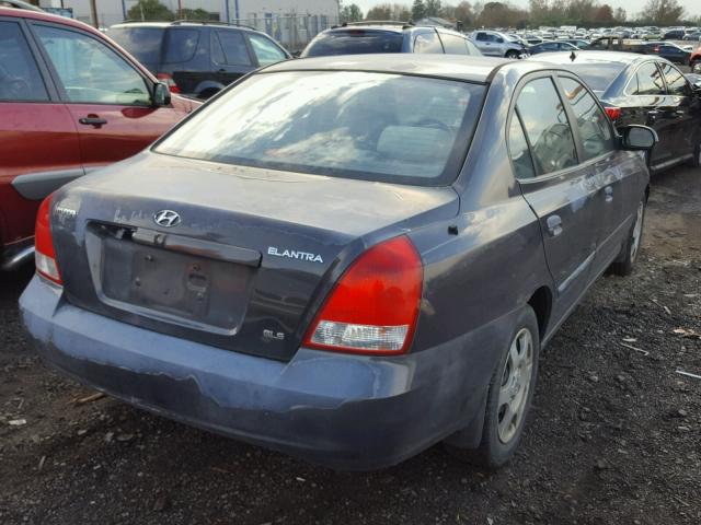 KMHDN45D61U211599 - 2001 HYUNDAI ELANTRA GL BLUE photo 4