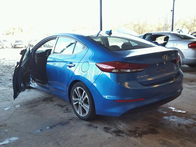 5NPD84LF7HH079358 - 2017 HYUNDAI ELANTRA SE BLUE photo 3