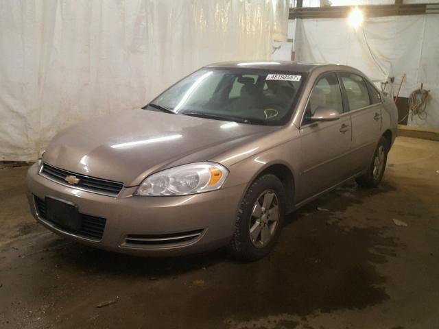 2G1WT58N279106800 - 2007 CHEVROLET IMPALA LT BROWN photo 2