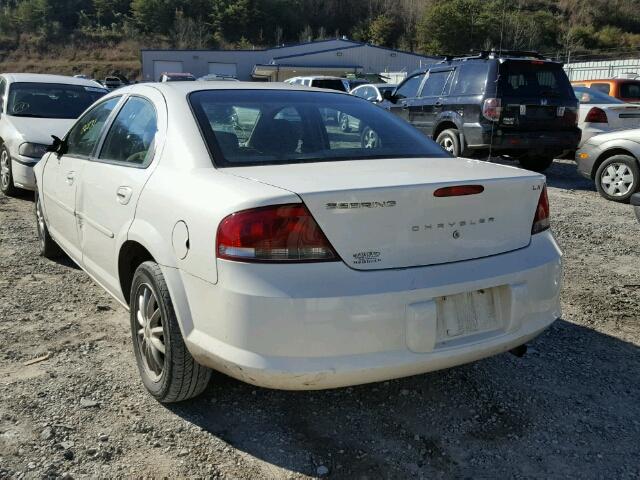 1C3EL46R52N102320 - 2002 CHRYSLER SEBRING LX WHITE photo 3