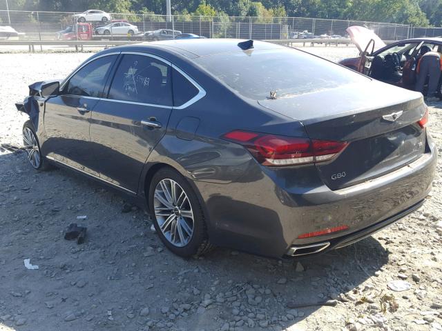 KMHGN4JE0JU237434 - 2018 GENESIS G80 BASE GRAY photo 3