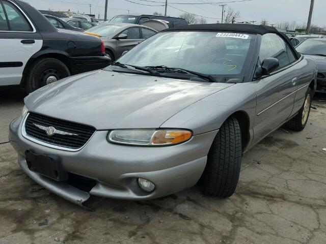 3C3EL55H1XT559938 - 1999 CHRYSLER SEBRING JX GRAY photo 2