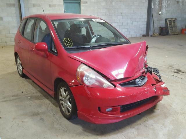 JHMGD37608S028359 - 2008 HONDA FIT SPORT RED photo 1