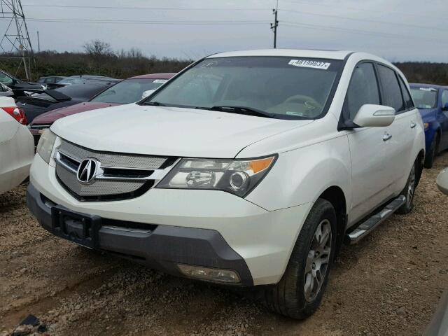 2HNYD28497H513855 - 2007 ACURA MDX TECHNO WHITE photo 2