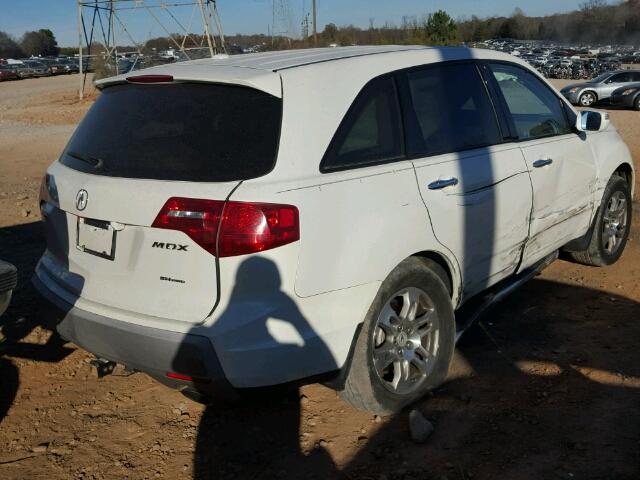 2HNYD28497H513855 - 2007 ACURA MDX TECHNO WHITE photo 4