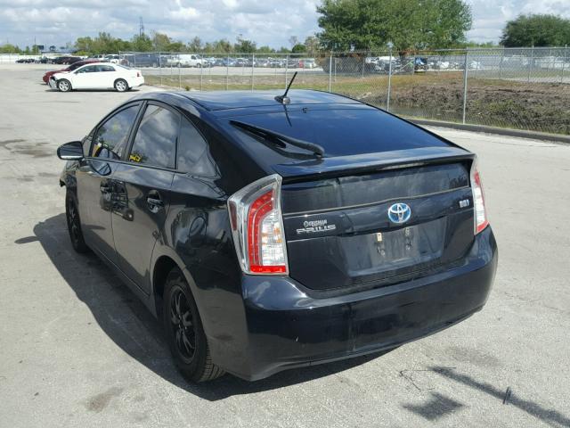 JTDKN3DU3D5547295 - 2013 TOYOTA PRIUS BLACK photo 3