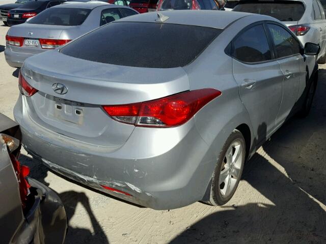 5NPDH4AE0CH150886 - 2012 HYUNDAI ELANTRA GL SILVER photo 4