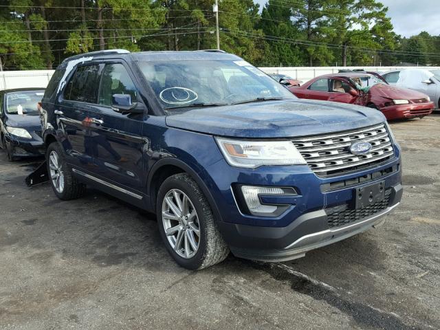 1FM5K8F82GGD15326 - 2016 FORD EXPLORER L BLUE photo 1