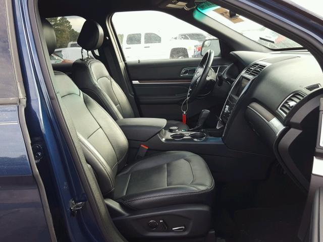 1FM5K8F82GGD15326 - 2016 FORD EXPLORER L BLUE photo 5