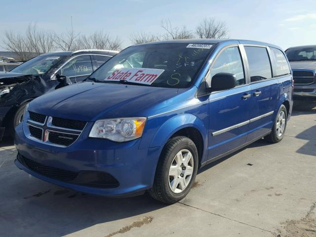 2D4RN1AG0BR667561 - 2011 DODGE GRAND CARA BLUE photo 2