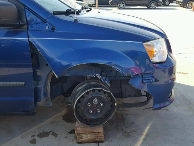 2D4RN1AG0BR667561 - 2011 DODGE GRAND CARA BLUE photo 9