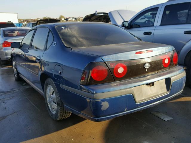 2G1WF52E359145179 - 2005 CHEVROLET IMPALA BLUE photo 3