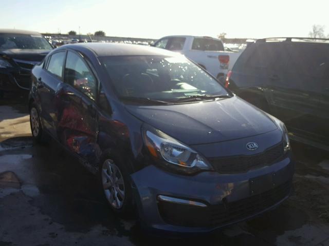 KNADM4A33G6552537 - 2016 KIA RIO LX BLUE photo 1