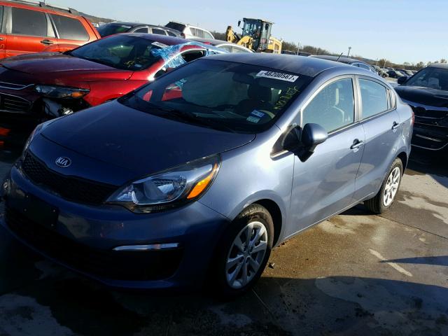 KNADM4A33G6552537 - 2016 KIA RIO LX BLUE photo 2