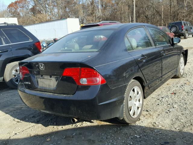 2HGFA16518H326057 - 2008 HONDA CIVIC LX BLACK photo 4