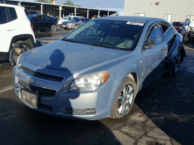 1G1ZH57B684305410 - 2008 CHEVROLET MALIBU 1LT BLUE photo 2