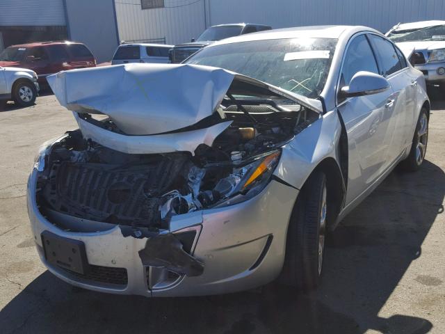 2G4GV5GVXC9126368 - 2012 BUICK REGAL GS SILVER photo 2