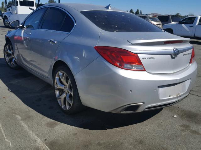 2G4GV5GVXC9126368 - 2012 BUICK REGAL GS SILVER photo 3