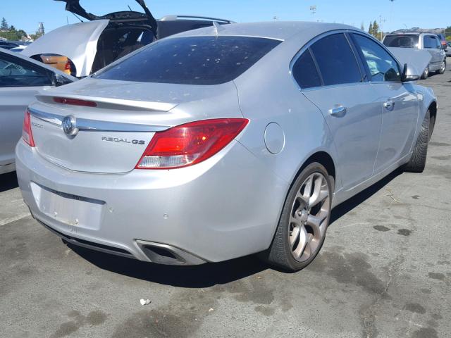 2G4GV5GVXC9126368 - 2012 BUICK REGAL GS SILVER photo 4