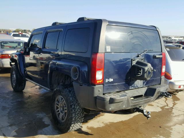 5GTDN13E378150740 - 2007 HUMMER H3 BLUE photo 3