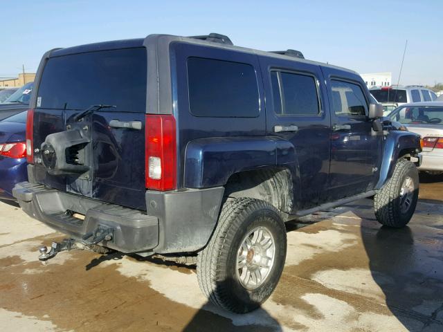 5GTDN13E378150740 - 2007 HUMMER H3 BLUE photo 4