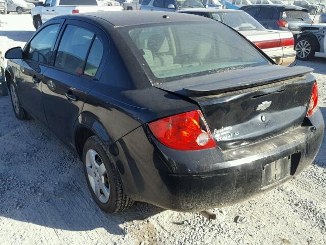 1G1AL55F077325988 - 2007 CHEVROLET COBALT LT BLACK photo 3