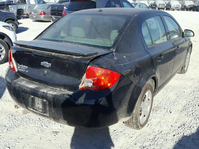 1G1AL55F077325988 - 2007 CHEVROLET COBALT LT BLACK photo 4