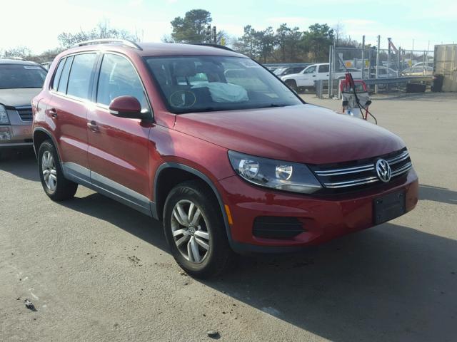 WVGBV7AXXGW039177 - 2016 VOLKSWAGEN TIGUAN S MAROON photo 1