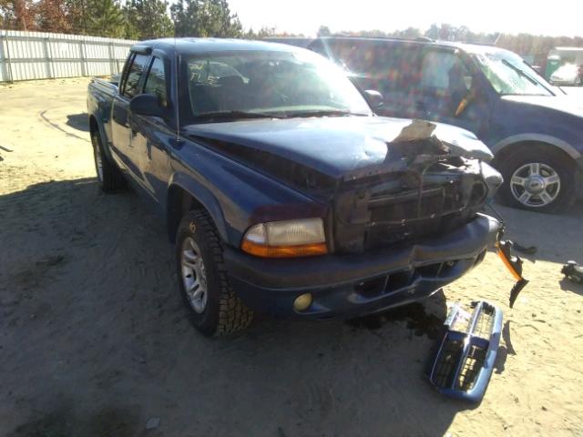 1D7HL38N13S226106 - 2003 DODGE DAKOTA QUA BLUE photo 1