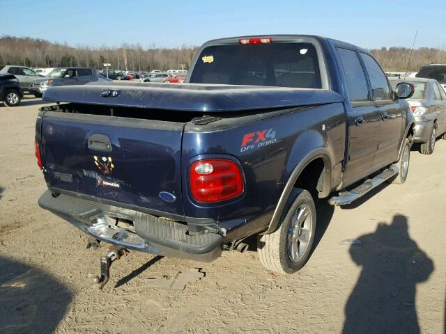 1FTRW08L63KB17076 - 2003 FORD F150 SUPER BLUE photo 4