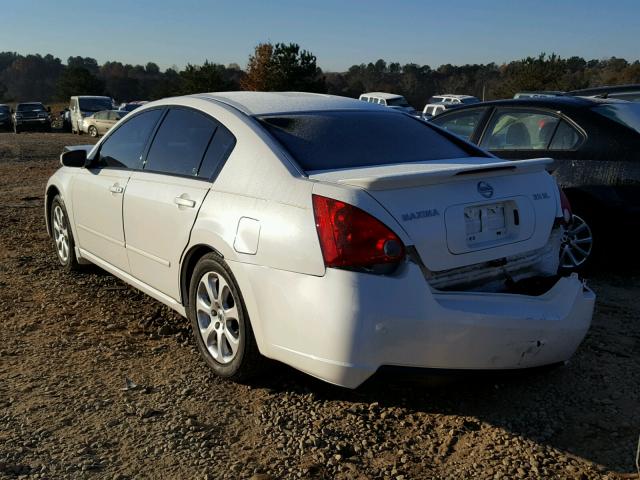 1N4BA41E57C853113 - 2007 NISSAN MAXIMA SE WHITE photo 3