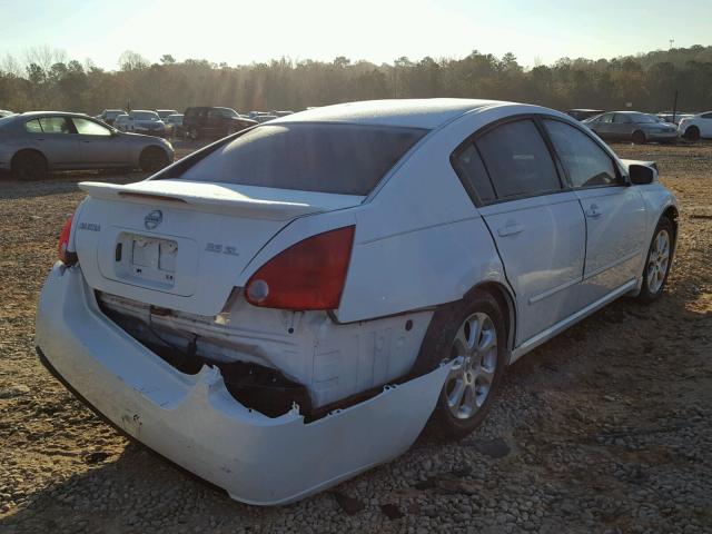 1N4BA41E57C853113 - 2007 NISSAN MAXIMA SE WHITE photo 4