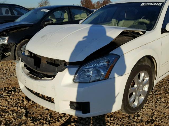 1N4BA41E57C853113 - 2007 NISSAN MAXIMA SE WHITE photo 9