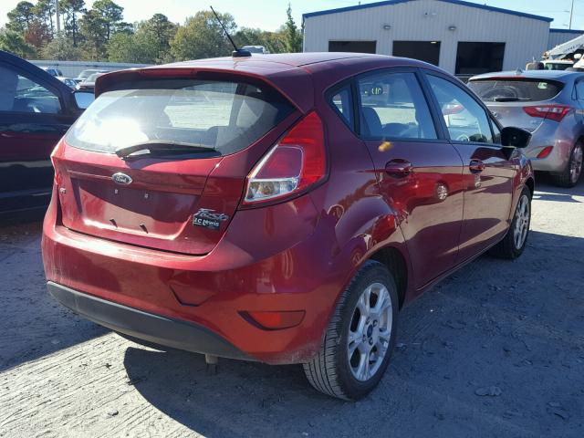 3FADP4EJ6EM139999 - 2014 FORD FIESTA SE RED photo 4