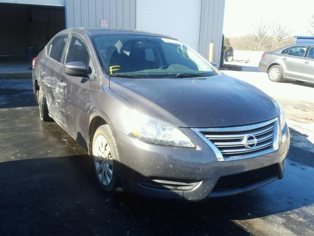 3N1AB7AP4EL639062 - 2014 NISSAN SENTRA S GRAY photo 1