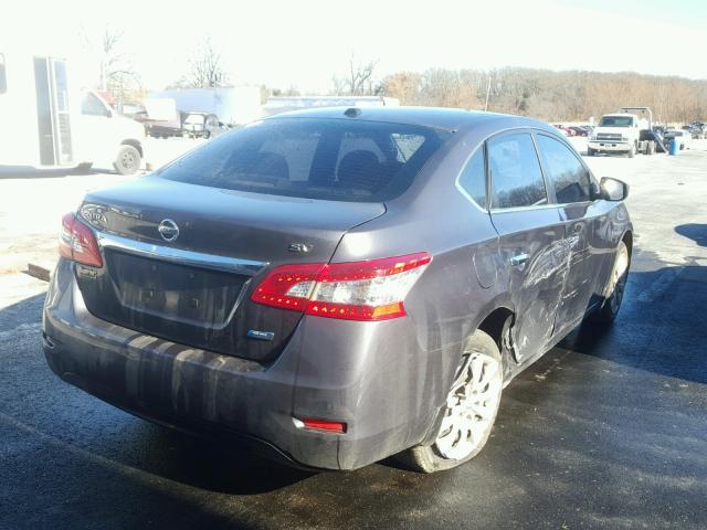 3N1AB7AP4EL639062 - 2014 NISSAN SENTRA S GRAY photo 4