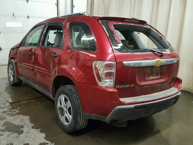 2CNDL13F366197448 - 2006 CHEVROLET EQUINOX LS RED photo 3