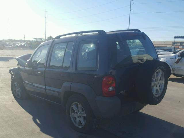 1J4GK48K73W523789 - 2003 JEEP LIBERTY SP BLUE photo 3