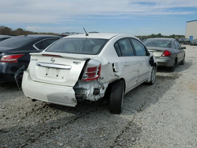 3N1AB6AP2CL655705 - 2012 NISSAN SENTRA 2.0 WHITE photo 4