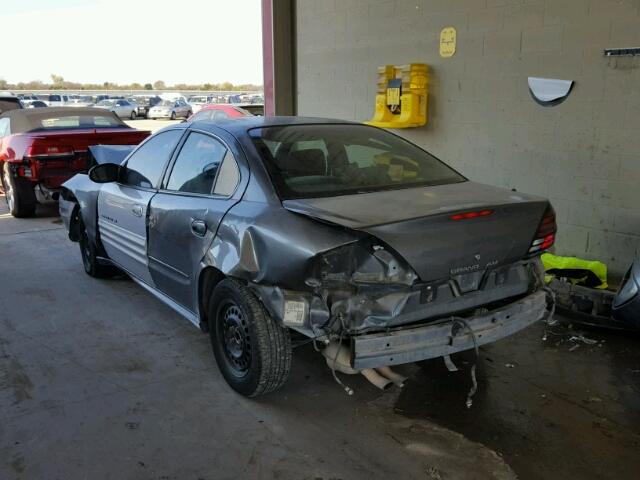 1G2NF52F12C126537 - 2002 PONTIAC GRAND AM S GRAY photo 3